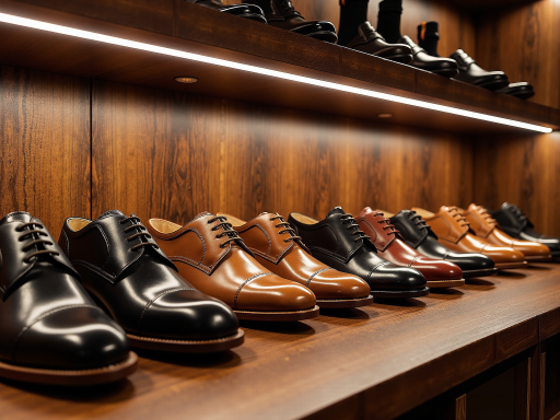Professional and casual footwear collection, diverse shoe styles