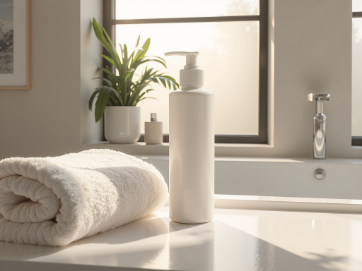 Personal care products and hygiene items, clean bathroom and personal care products